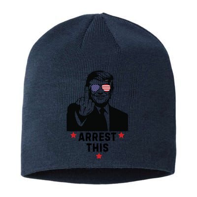 Trump Arrest This Funny Trump 2024 Convicted Felon Sustainable Beanie