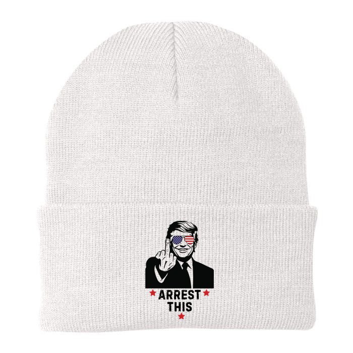 Trump Arrest This Funny Trump 2024 Convicted Felon Knit Cap Winter Beanie