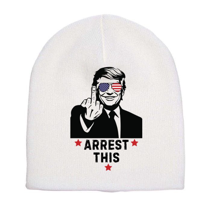 Trump Arrest This Funny Trump 2024 Convicted Felon Short Acrylic Beanie