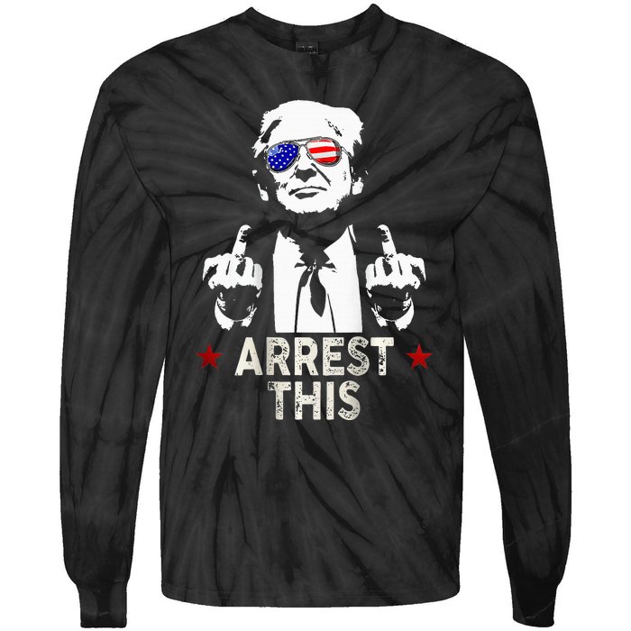 Trump Arrest This 2 Side Tie-Dye Long Sleeve Shirt