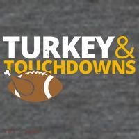 Turkey And Touchdowns Football Festive Thanksgiving 7 Panel Mesh Trucker Snapback Hat