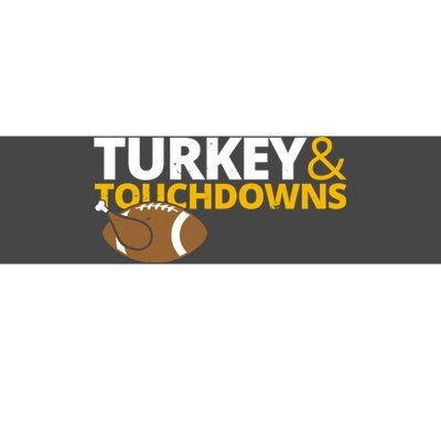 Turkey And Touchdowns Football Festive Thanksgiving Bumper Sticker