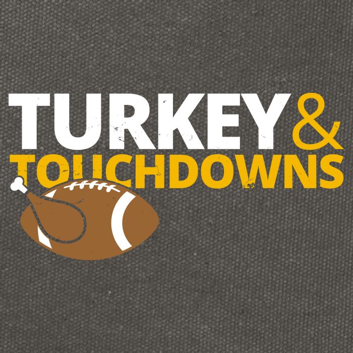 Turkey And Touchdowns Football Festive Thanksgiving Cotton Canvas Backpack