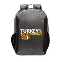 Turkey And Touchdowns Football Festive Thanksgiving Vector Backpack