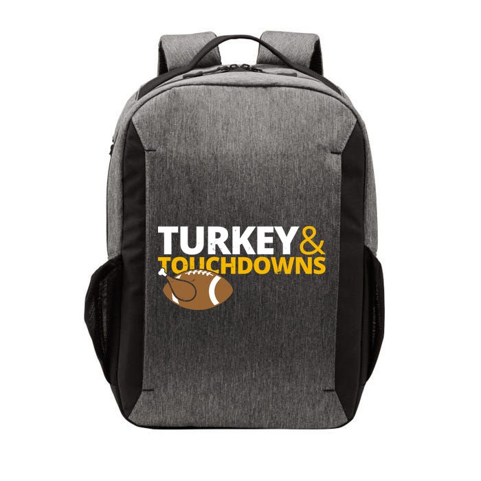 Turkey And Touchdowns Football Festive Thanksgiving Vector Backpack