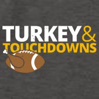 Turkey And Touchdowns Football Festive Thanksgiving Vector Backpack