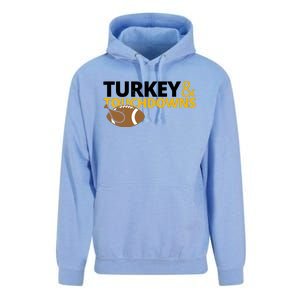 Turkey And Touchdowns Football Festive Thanksgiving Unisex Surf Hoodie