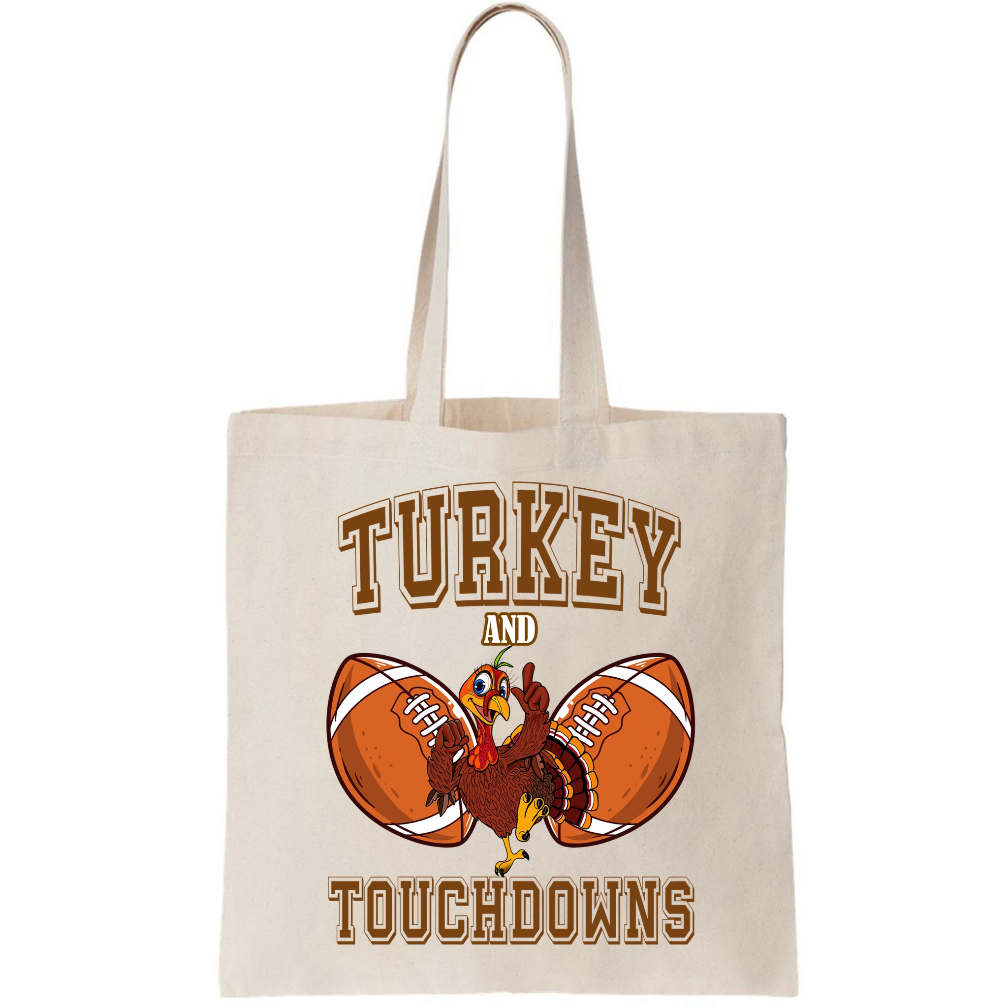 Turkey And Touchdowns Thanksgiving Football Bag