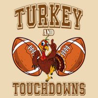 Turkey And Touchdowns Thanksgiving Football Zip Tote Bag