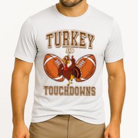 Turkey And Touchdowns Thanksgiving Football Cooling Performance Crew T-Shirt