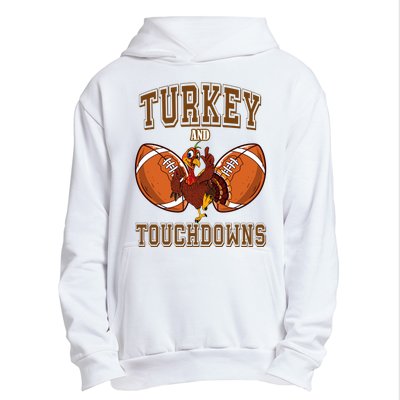 Turkey And Touchdowns Thanksgiving Football Urban Pullover Hoodie