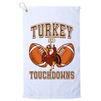 Turkey And Touchdowns Thanksgiving Football Golf Towel