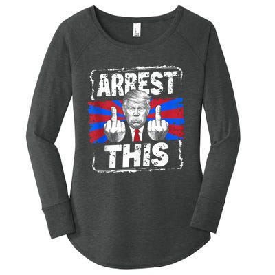 Trump Arrest This Fingers Pro Trump Women's Perfect Tri Tunic Long Sleeve Shirt