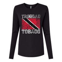 Trinidad And Tobago Flag National Pride Roots Country Family Womens Cotton Relaxed Long Sleeve T-Shirt