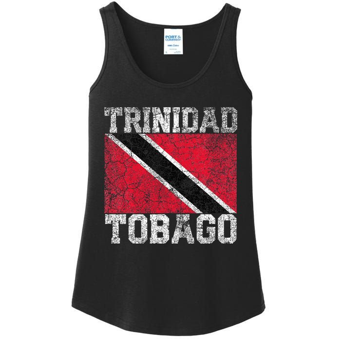 Trinidad And Tobago Flag National Pride Roots Country Family Ladies Essential Tank