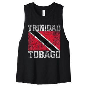 Trinidad And Tobago Flag National Pride Roots Country Family Women's Racerback Cropped Tank