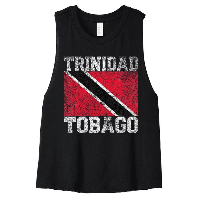 Trinidad And Tobago Flag National Pride Roots Country Family Women's Racerback Cropped Tank