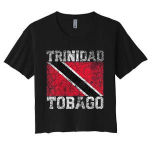 Trinidad And Tobago Flag National Pride Roots Country Family Women's Crop Top Tee