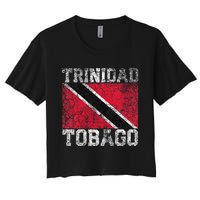 Trinidad And Tobago Flag National Pride Roots Country Family Women's Crop Top Tee