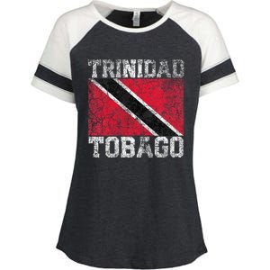 Trinidad And Tobago Flag National Pride Roots Country Family Enza Ladies Jersey Colorblock Tee