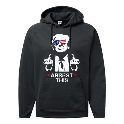 Trump Arrest This 2 Sided Funny Performance Fleece Hoodie