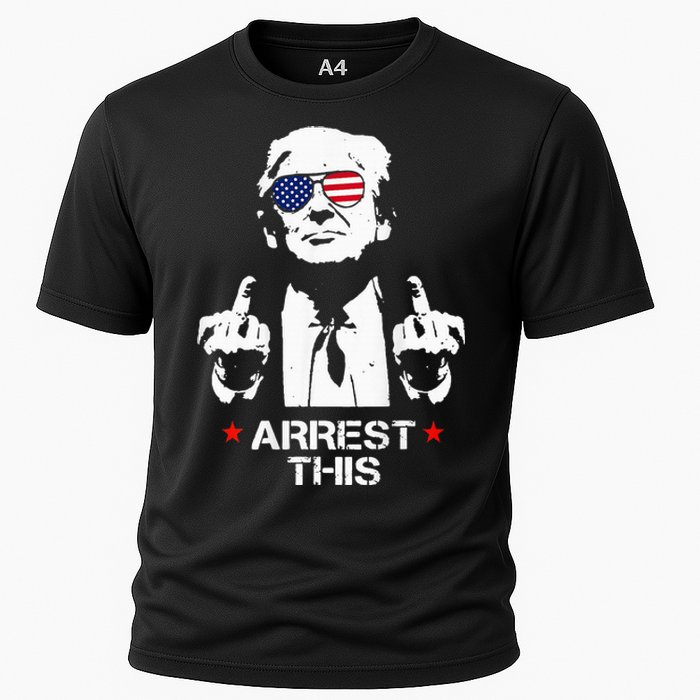 Trump Arrest This 2 Sided Funny Cooling Performance Crew T-Shirt