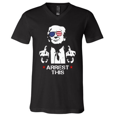 Trump Arrest This 2 Sided Funny V-Neck T-Shirt