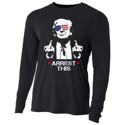 Trump Arrest This 2 Sided Funny Cooling Performance Long Sleeve Crew