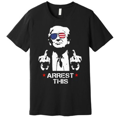 Trump Arrest This 2 Sided Funny Premium T-Shirt