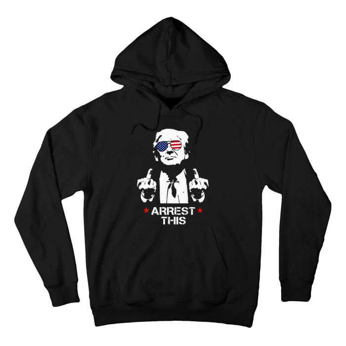 Trump Arrest This 2 Sided Funny Tall Hoodie