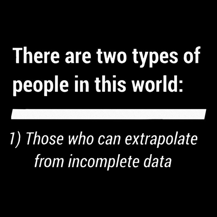 There Are Two Types Of People Extrapolate Incomplete Data Apron