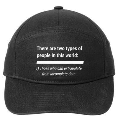 There Are Two Types Of People Extrapolate Incomplete Data 7-Panel Snapback Hat