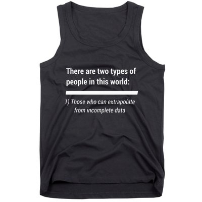 There Are Two Types Of People Extrapolate Incomplete Data Tank Top