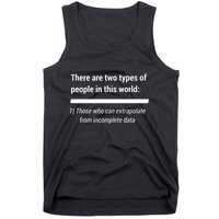 There Are Two Types Of People Extrapolate Incomplete Data Tank Top