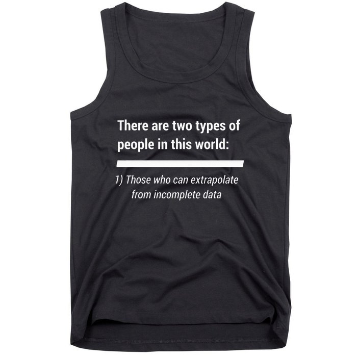 There Are Two Types Of People Extrapolate Incomplete Data Tank Top