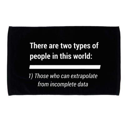 There Are Two Types Of People Extrapolate Incomplete Data Microfiber Hand Towel