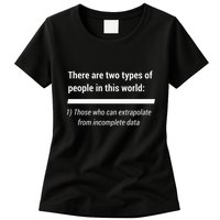 There Are Two Types Of People Extrapolate Incomplete Data Womens T-Shirt