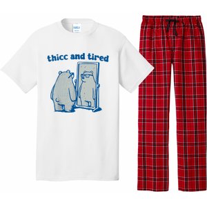 Thicc And Tired Bear Pajama Set