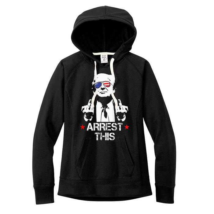 Trump Arrest This 2 Sided Trump 2024 Women's Fleece Hoodie