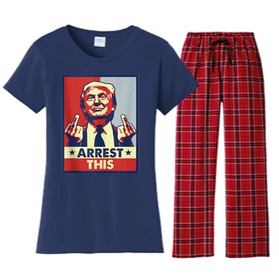 Trump Arrest This Fingers Pro Trump Women's Flannel Pajama Set