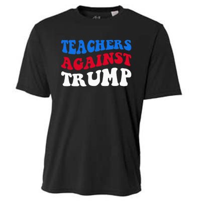 Teachers Against Trump Democrats 2024 Elections Antitrump Cooling Performance Crew T-Shirt