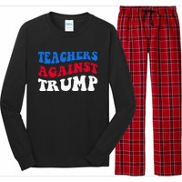 Teachers Against Trump Democrats 2024 Elections Antitrump Long Sleeve Pajama Set