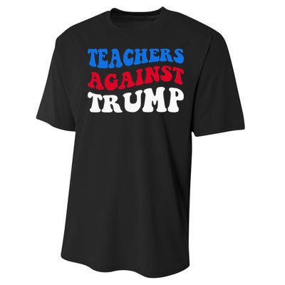 Teachers Against Trump Democrats 2024 Elections Antitrump Performance Sprint T-Shirt