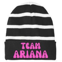 Team Ariana Striped Beanie with Solid Band