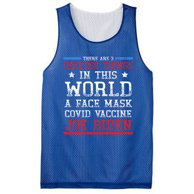 There Are Three Useless Things In This World Funny Biden Great Gift Mesh Reversible Basketball Jersey Tank