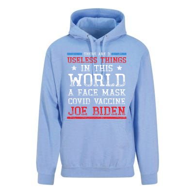 There Are Three Useless Things In This World Funny Biden Great Gift Unisex Surf Hoodie