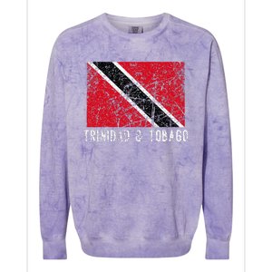 Trinidad And Tobago Distressed Caribbean Colorblast Crewneck Sweatshirt