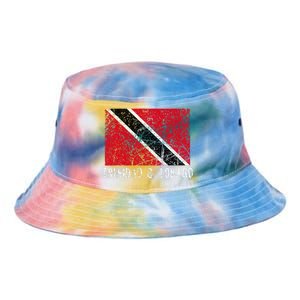 Trinidad And Tobago Distressed Caribbean Tie Dye Newport Bucket Hat