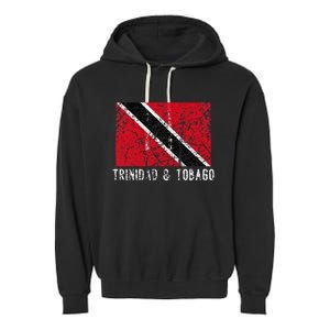 Trinidad And Tobago Distressed Caribbean Garment-Dyed Fleece Hoodie