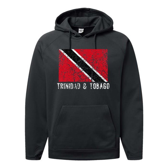 Trinidad And Tobago Distressed Caribbean Performance Fleece Hoodie